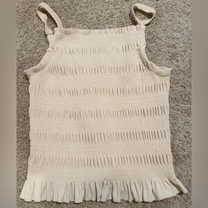 White Bird Size Large NWT Tank Top Stretch Sleeveless Cream Colored